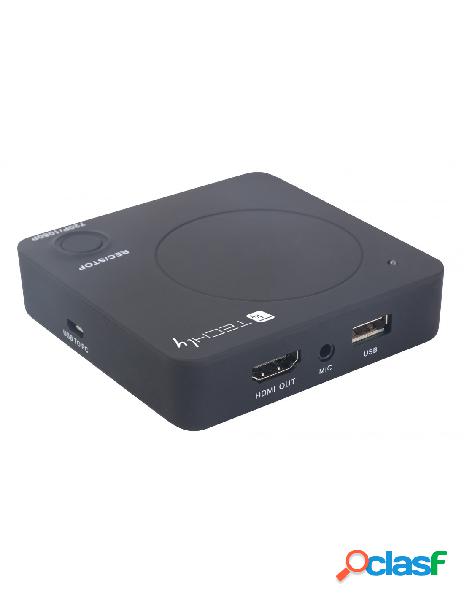 Techly - box di acquisizione e live streaming video da hdmi