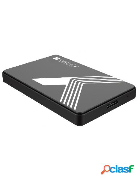 Techly - box esterno usb3.0 per hdd/ssd sata 2,5 nero