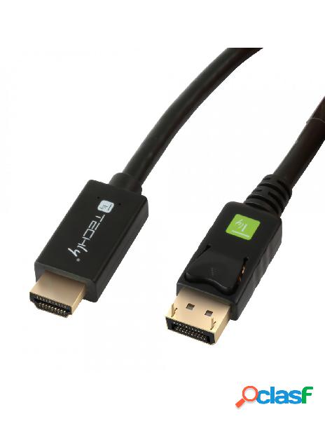 Techly - cavo convertitore da displayport 1.2 a hdmi 4k 1m