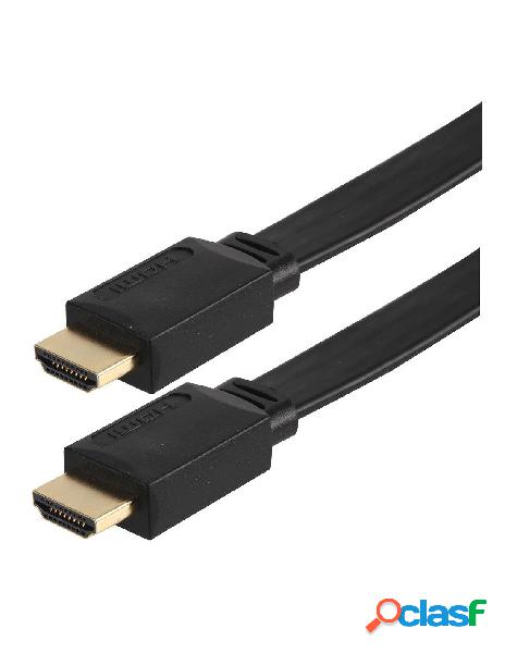 Techly - cavo hdmi high speed con ethernet a/a m/m piatto 3m