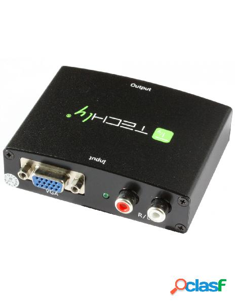 Techly - convertitore da vga/audio a hdmi