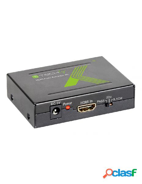 Techly - estrattore audio hdmi spdif+rca r/l 4k