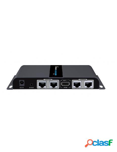 Techly - extender splitter hdmi 1x4 poe con ir su cavo cat.6