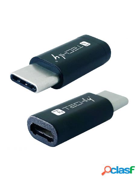 Techly - mini convertitore adattatore usb-c&trade maschio a