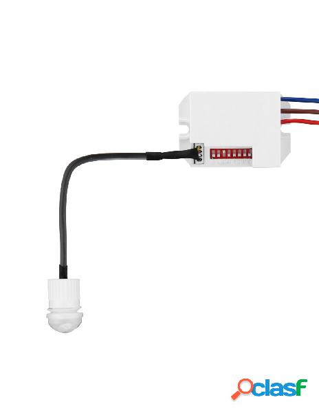 Techly - mini sensore di movimento led infrarossi da incasso