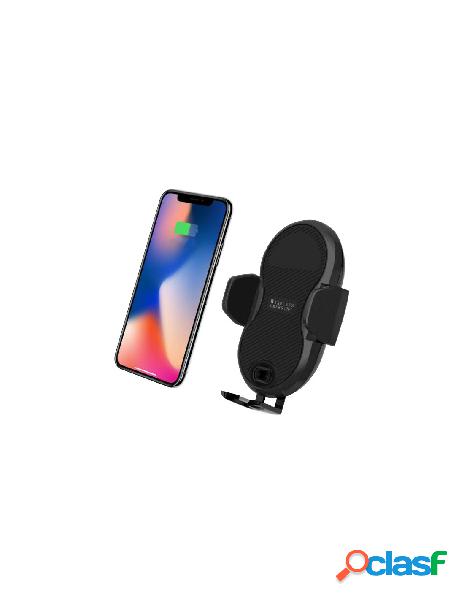 Techly np - caricabatterie qi wireless per auto con