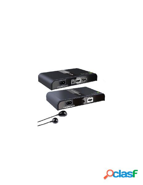 Techly np - extender hdmi hdbitt powerline splitter 1x4 full