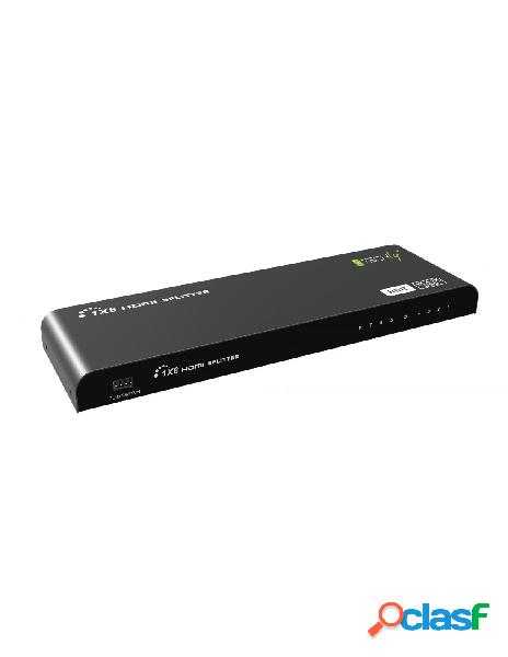 Techly np - splitter hdmi2.0 4k 8vie hdr/edid