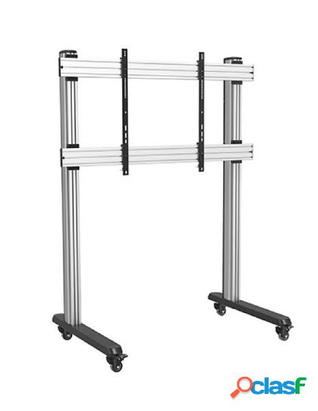 Techly np - trolley da pavimento mobile per tv