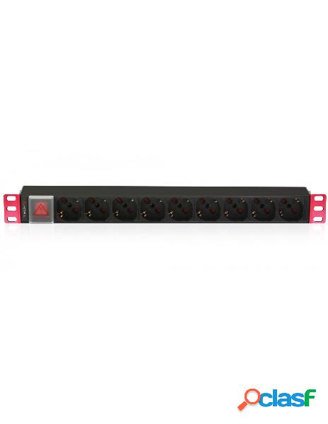 Techly professional - multipresa 9 posti da rack 19 con