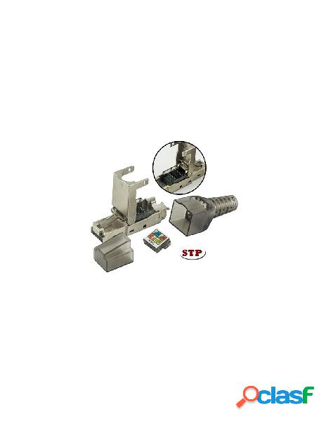 Techly professional - plug modulare rj45 cat.6a schermato