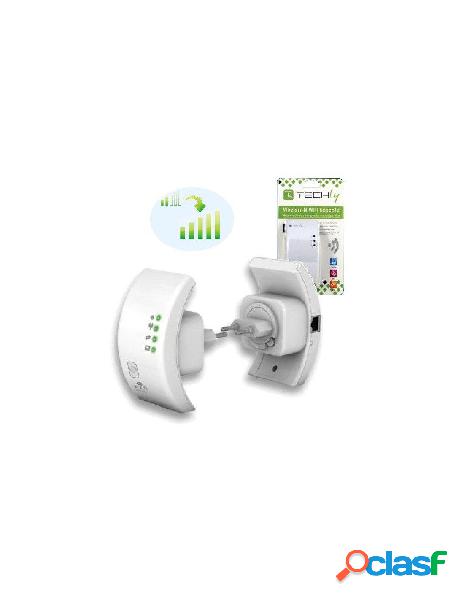 Techly - ripetitore wireless 300n (range extender) con wps,