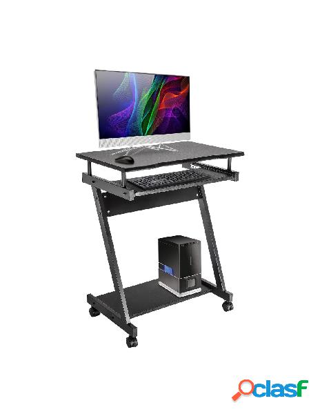 Techly - scrivania compatta per computer con ripiano