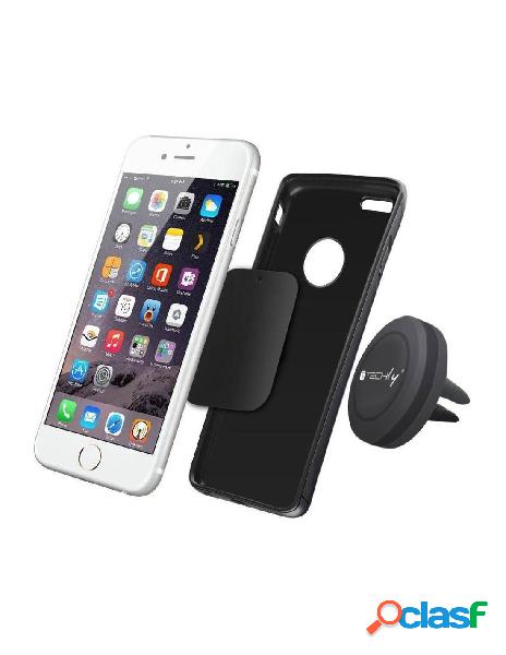 Techly - supporto magnetico da auto per smartphone e tablet