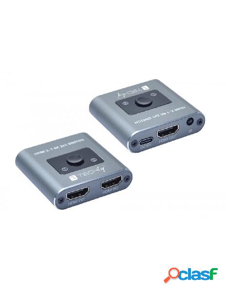 Techly - switch 2x1 hdmi 2.1 8k