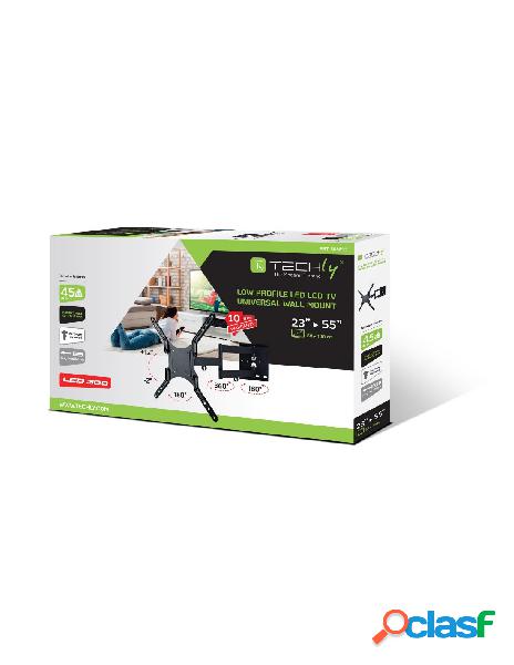 Techly - techly supporto a muro ultra slim per tv led lcd