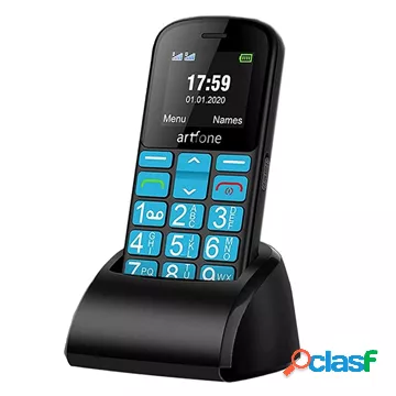 Telefono Senior Artfone CS188 - Doppia SIM, SOS - Nero