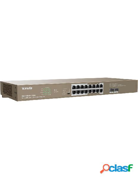 Tenda - switch tenda 16-porte poe 16ge+2sfp - 250w