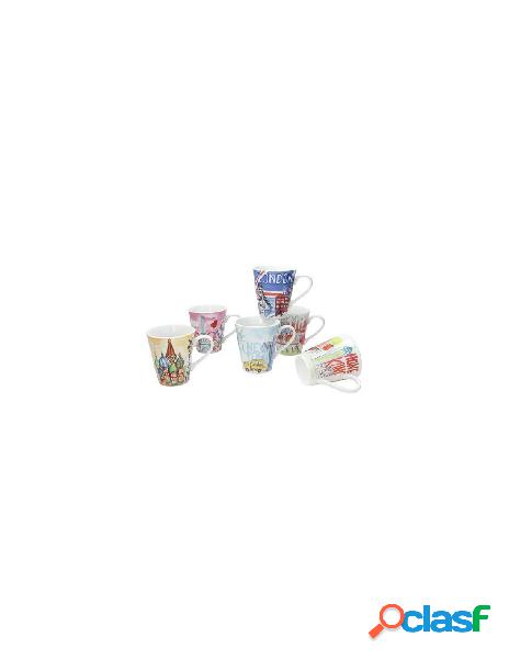 Tognana - tazza mug conico iris city multicolore 280 cc