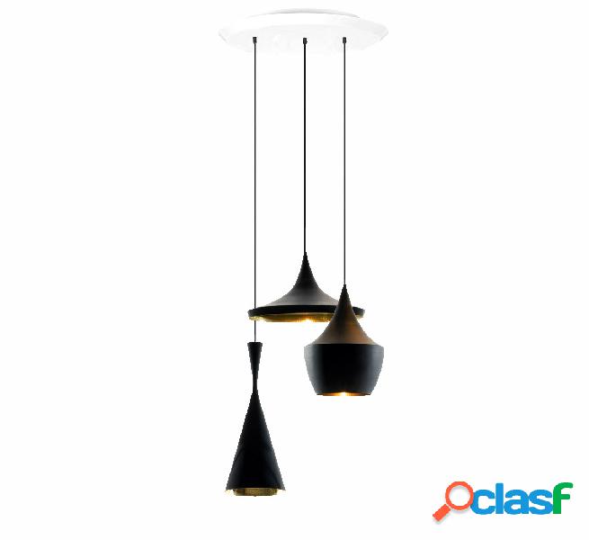 Tom Dixon Beat Light Black Pendant System