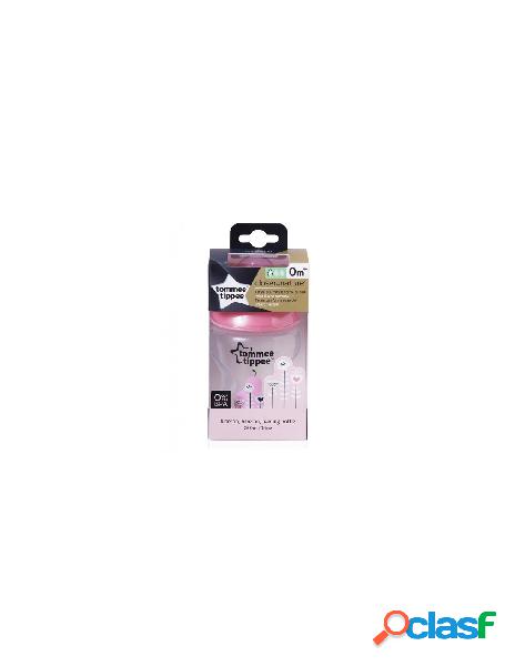 Tommee tippee biberon 260ml 0m+ flusso lento girl closer to