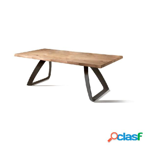 Tower fisso - Tavolo design fisso gambe in metallo nero