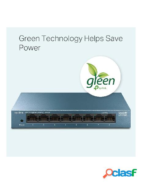 Tp-link - switch desktop 8 porte rj45 10/100/1000mbps