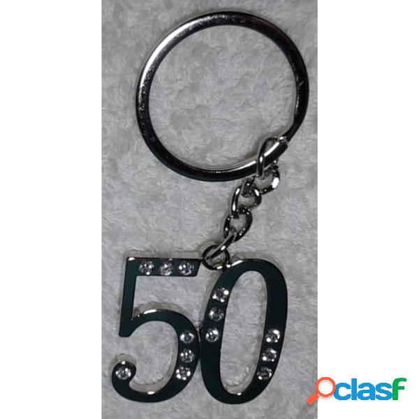 Trade Shop - 12 Portachiavi Porta Chiave Con Numero 50