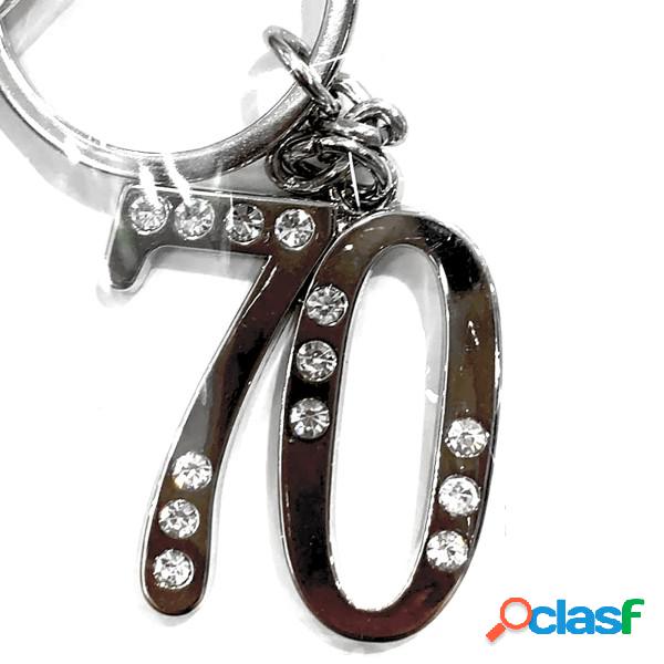 Trade Shop - 12 Portachiavi Porta Chiave Con Numero 70