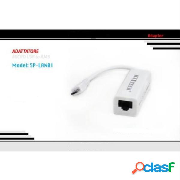 Trade Shop - Adattatore 5 Pin Micro Usb A Rete Lan Ethernet