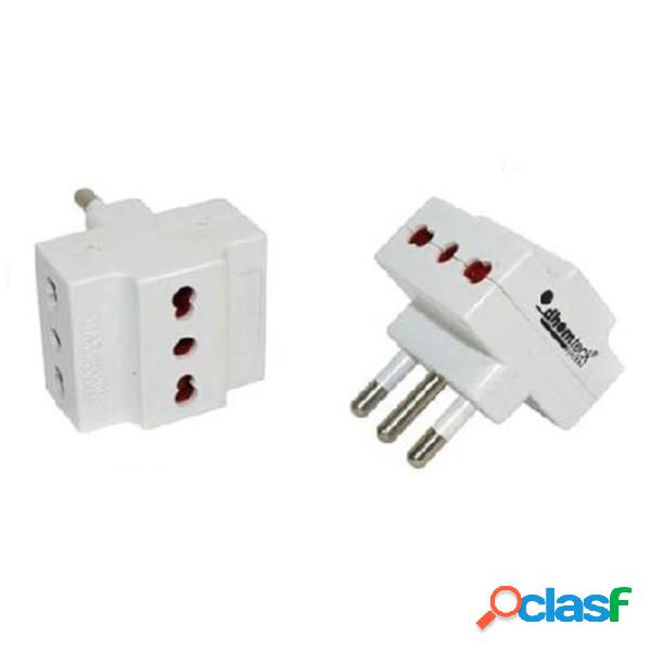 Trade Shop - Adattatore Multipresa Tripla Con 3 Prese