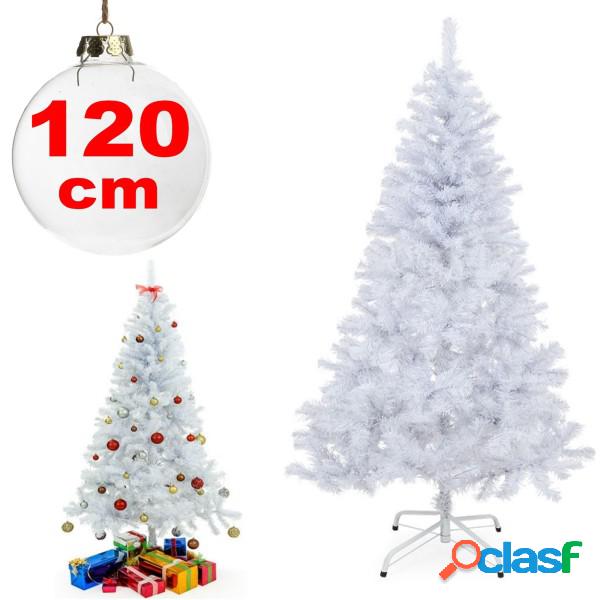 Trade Shop - Albero Di Natale Sintetico 120cm Bianco Neve