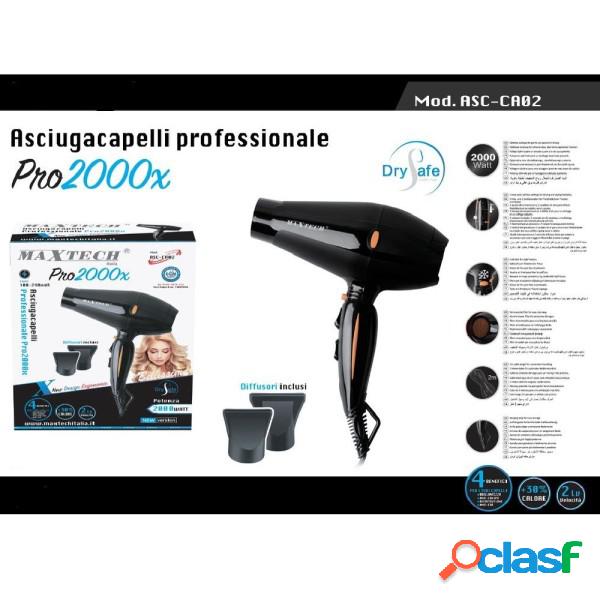 Trade Shop - Asciugacapelli Professionale Phon 2000w Fono 3
