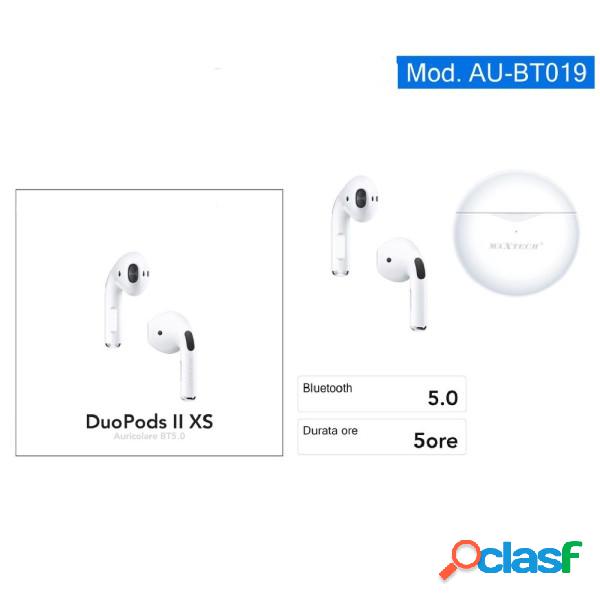 Trade Shop - Auricolare Bluetooth Bt5.0 Cuffie Duopods Ii Xs