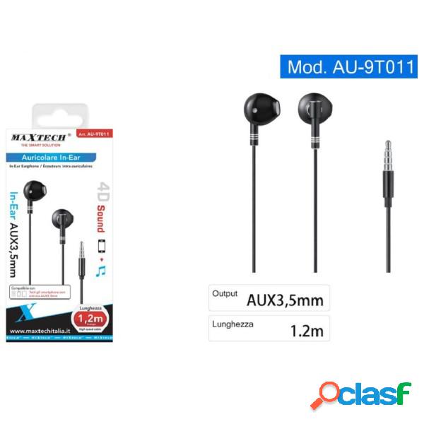 Trade Shop - Auricolari Cuffie Cavo 1,2 Metri Connettore Aux
