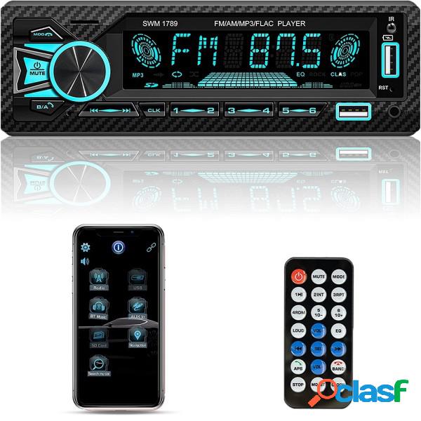 Trade Shop - Autoradio Bluetooth 5.1 Vivavoce 1 Din Aux Mp3