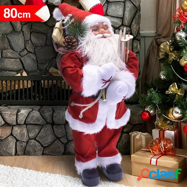 Trade Shop - Babbo Natale Classico 80cm In Plastica Vestiti