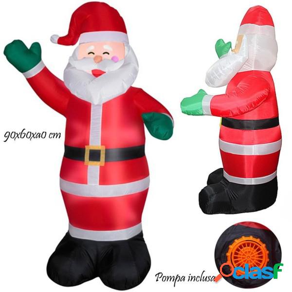 Trade Shop - Babbo Natale Santa Claus Gonfiabile Con Pompa