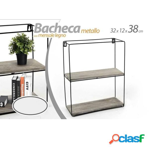 Trade Shop - Bacheca Porta Oggetti Metallo Quadrata Parete 2