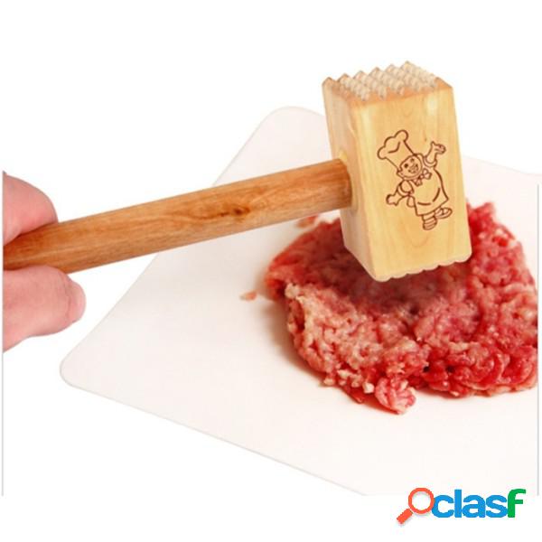 Trade Shop - Batticarne In Legno Martello Carne Battere