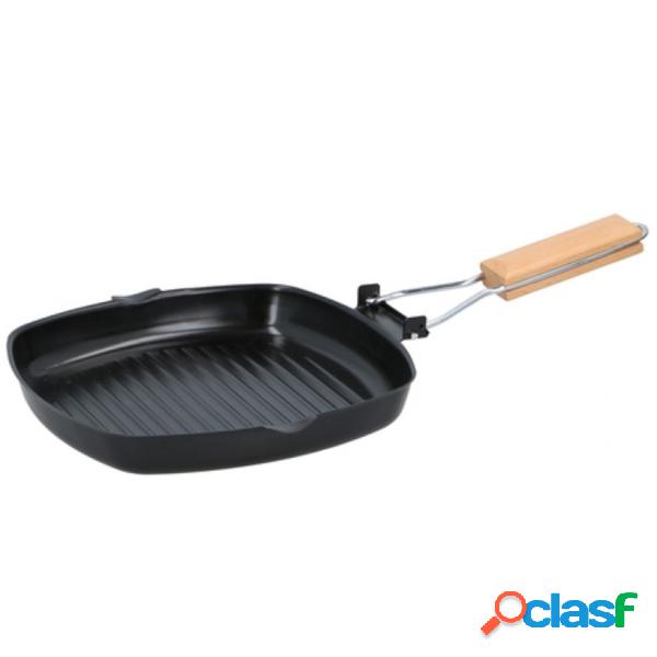 Trade Shop - Bistecchiera Antiaderente Piastra Griglia Con