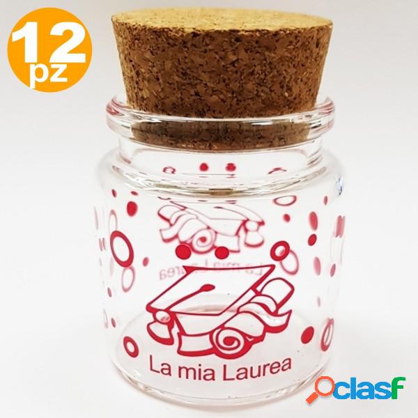 Trade Shop - Bomboniera Ampolla Laurea 5x5cm Vetro Tappo