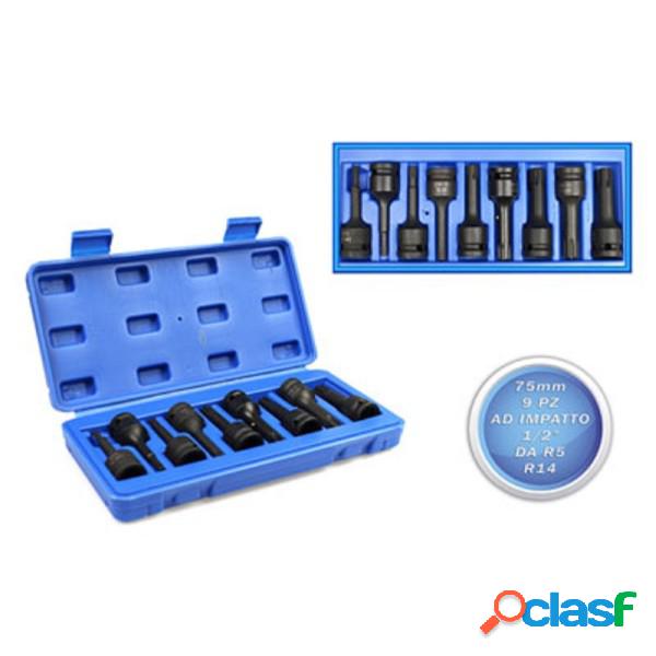 Trade Shop - Bussole Ribe Ad Impatto Attacco 1/2" Set 9 Pz