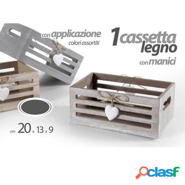 Trade Shop - Cassetta Cassettina Cuore Portaoggetti Manici