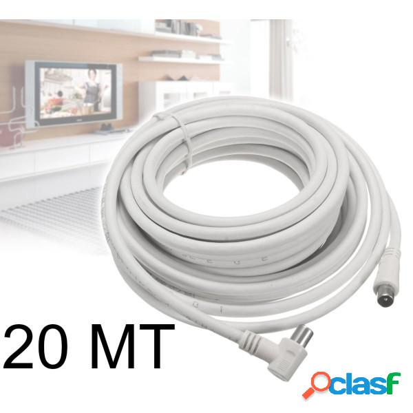 Trade Shop - Cavo Antenna Maschio Femmina 20 Metri Per Tv