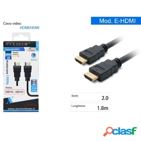 Trade Shop - Cavo Cavetto Cavi Hdmi Video 1.8 Metri 1080p