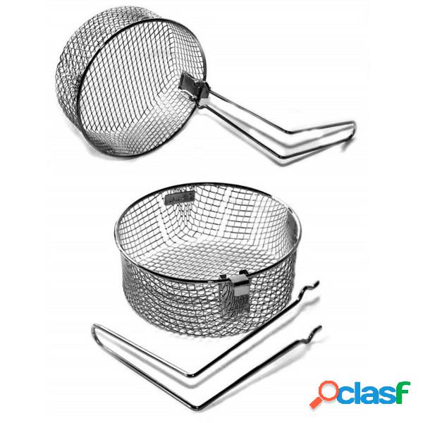 Trade Shop - Cesto Rete In Acciaio 18cm Tondo Padella Per
