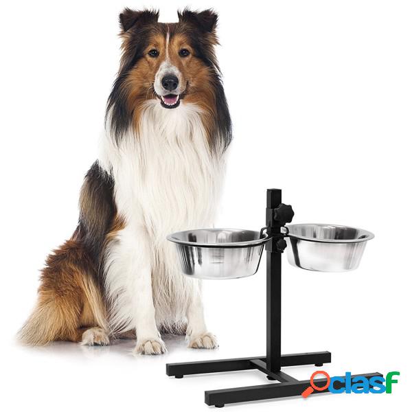 Trade Shop - Ciotole Cane Gatto Rialzate Con Supporto