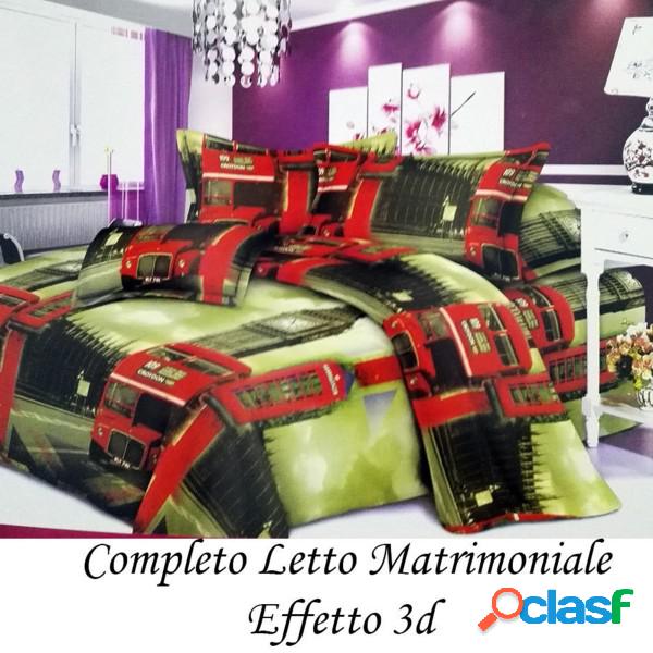 Trade Shop - Completo Letto 3d Lenzuola Matrimoniale Sotto