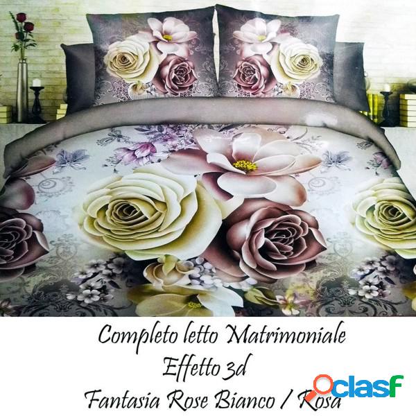 Trade Shop - Completo Letto 3d Lenzuola Matrimoniale Sotto